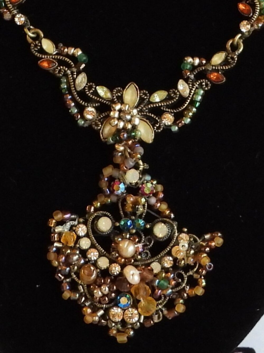 Multi Colored Vintage Statement Necklace